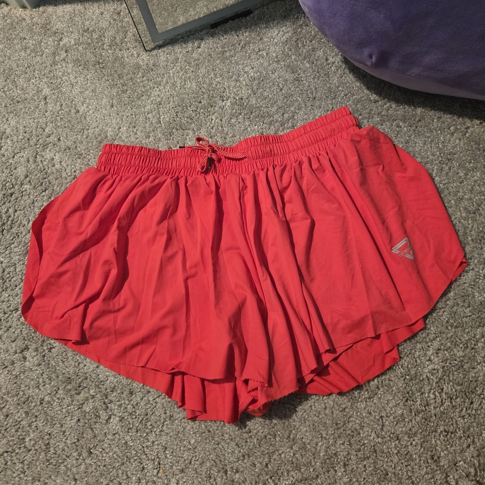 Red Flowy Shorts